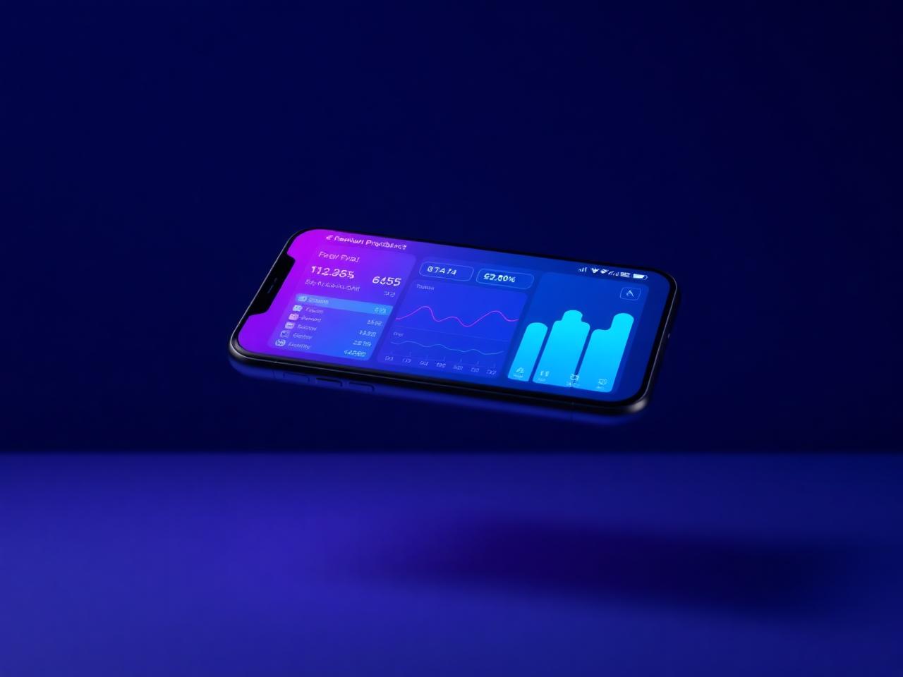 Premium fintech mobile dashboard